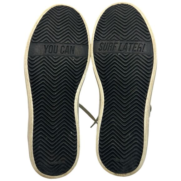 P448 Women's John Perforated Leather & Snake Print Lace Up Sneakers Size 39 - Picture 8 of 9